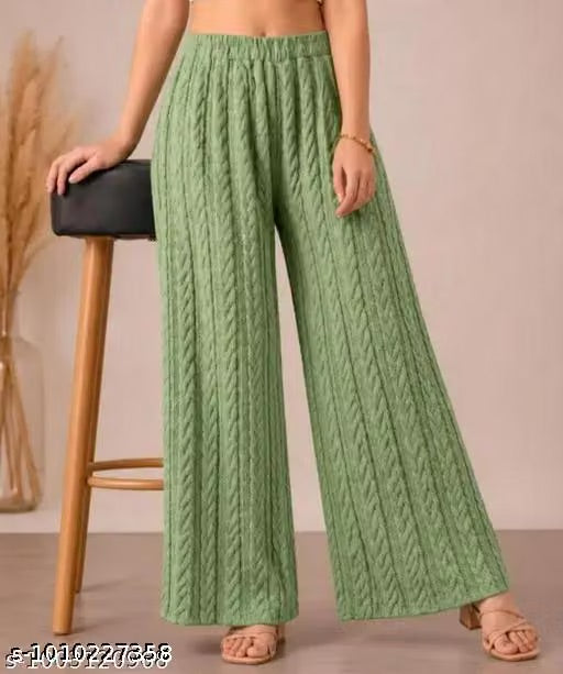 Textured palazzo set croon shasual unique morden plazoo set pack of 2