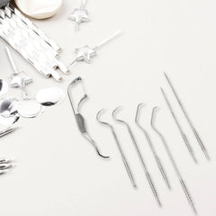 7 In 1 Stainless Steel Toothpick Flossier Set (1 Set  With Case) - Superior eMart