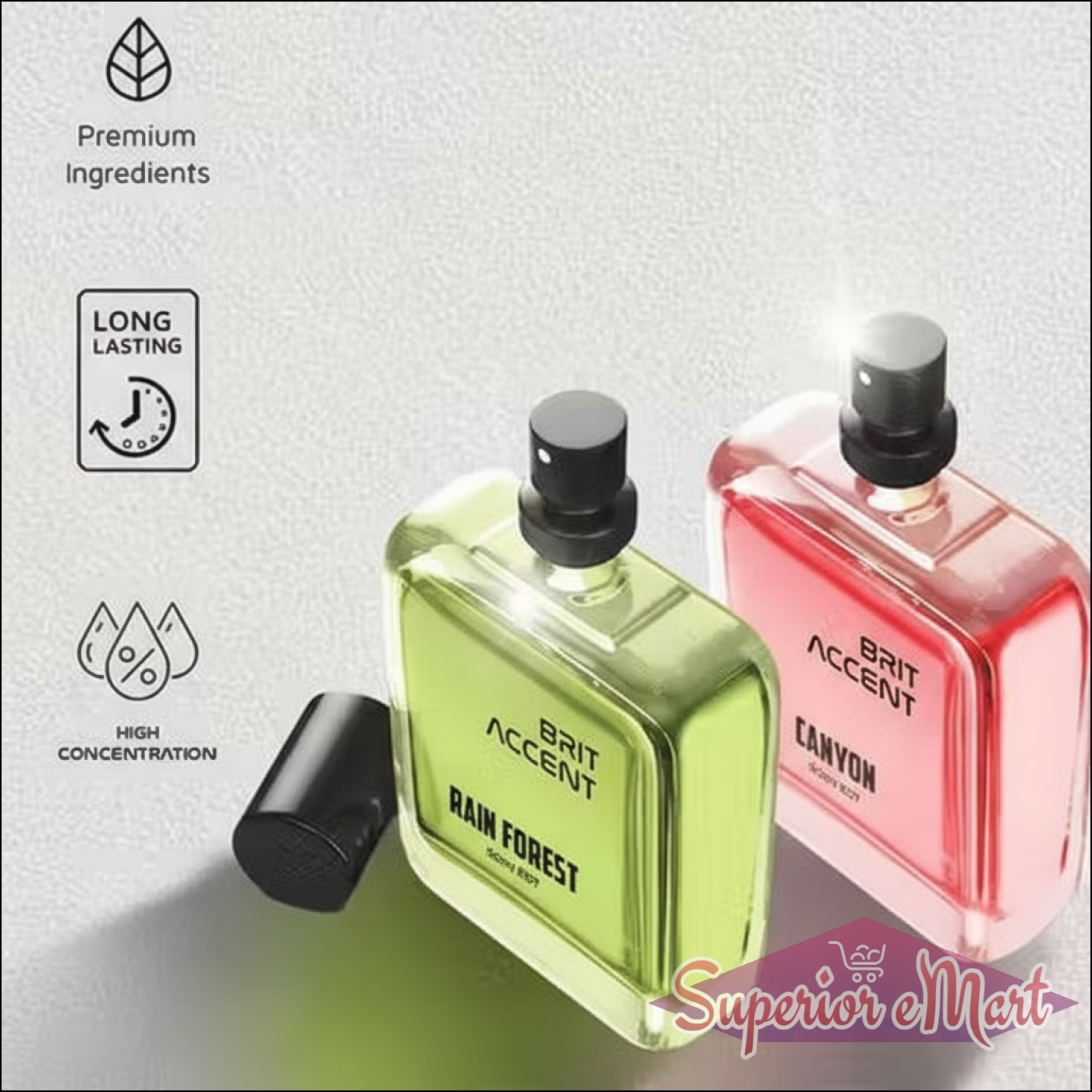 Superior eMart unisex long-lasting perfume collection featuring Rain Forest and Canyon scents
