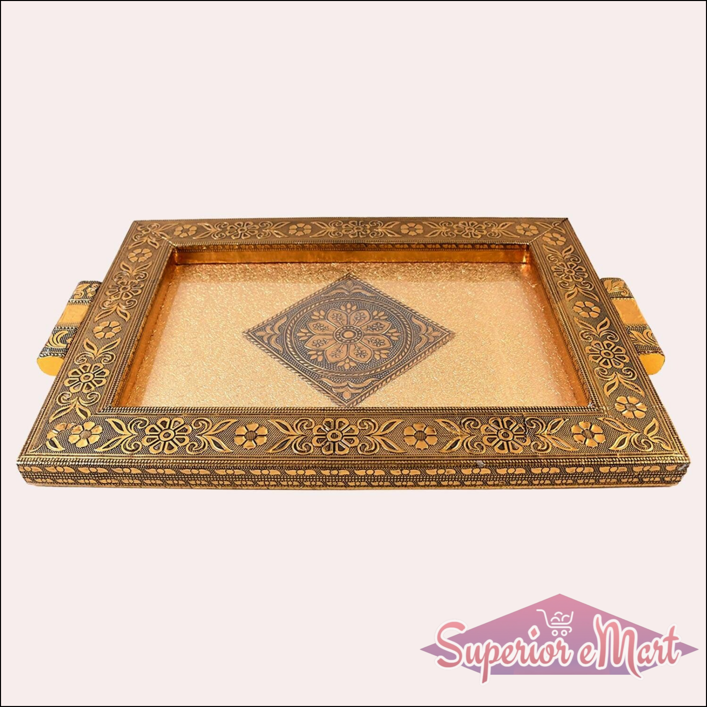 Rajwadi Style Serving Tray 40x26 Cm - Superior eMart