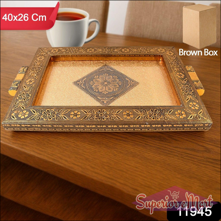 Rajwadi Style Serving Tray 40x26 Cm - Superior eMart