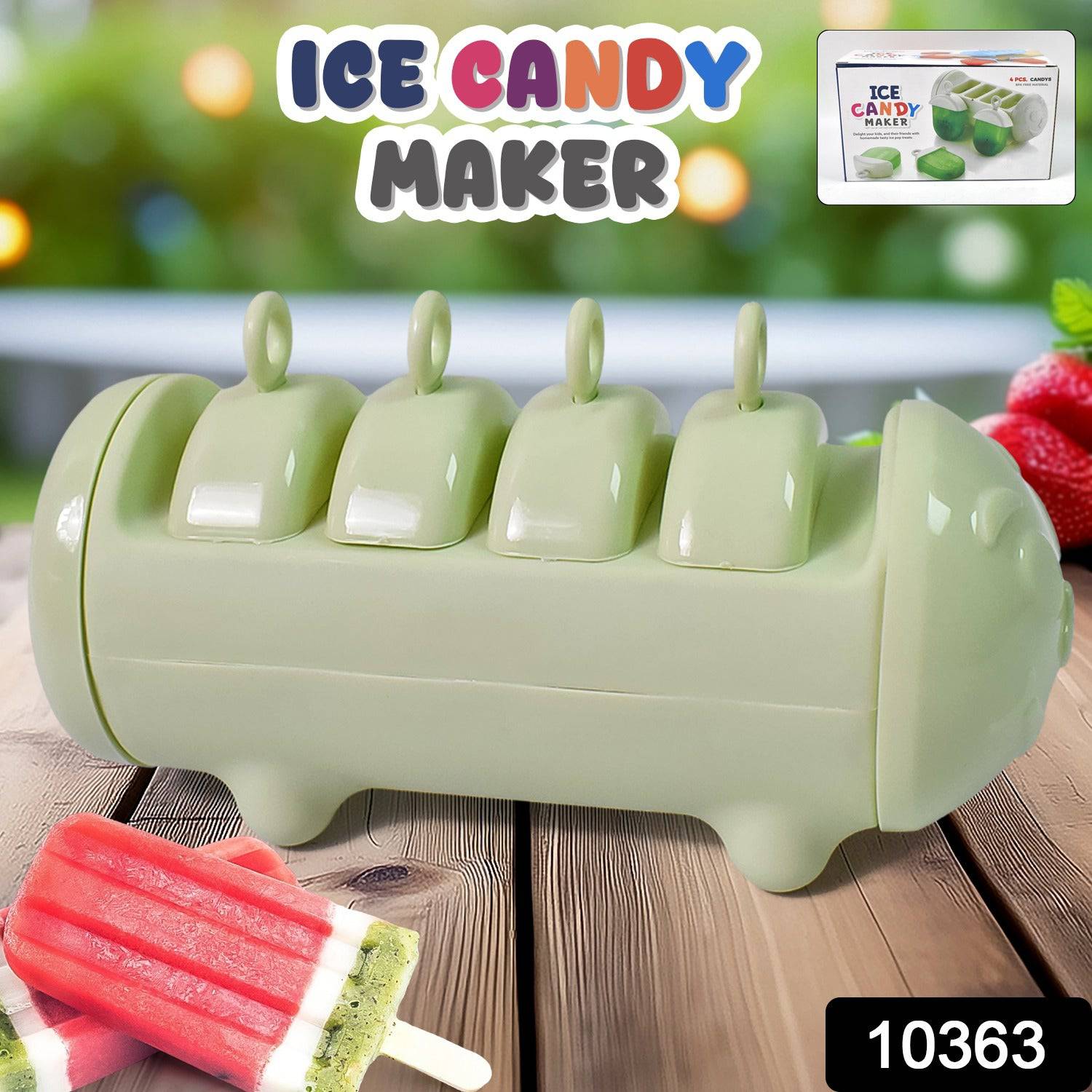 Plastic Ice Candy Maker 4 Compartment  Grid Kulfi Candy (1 Pc) - Superior eMart