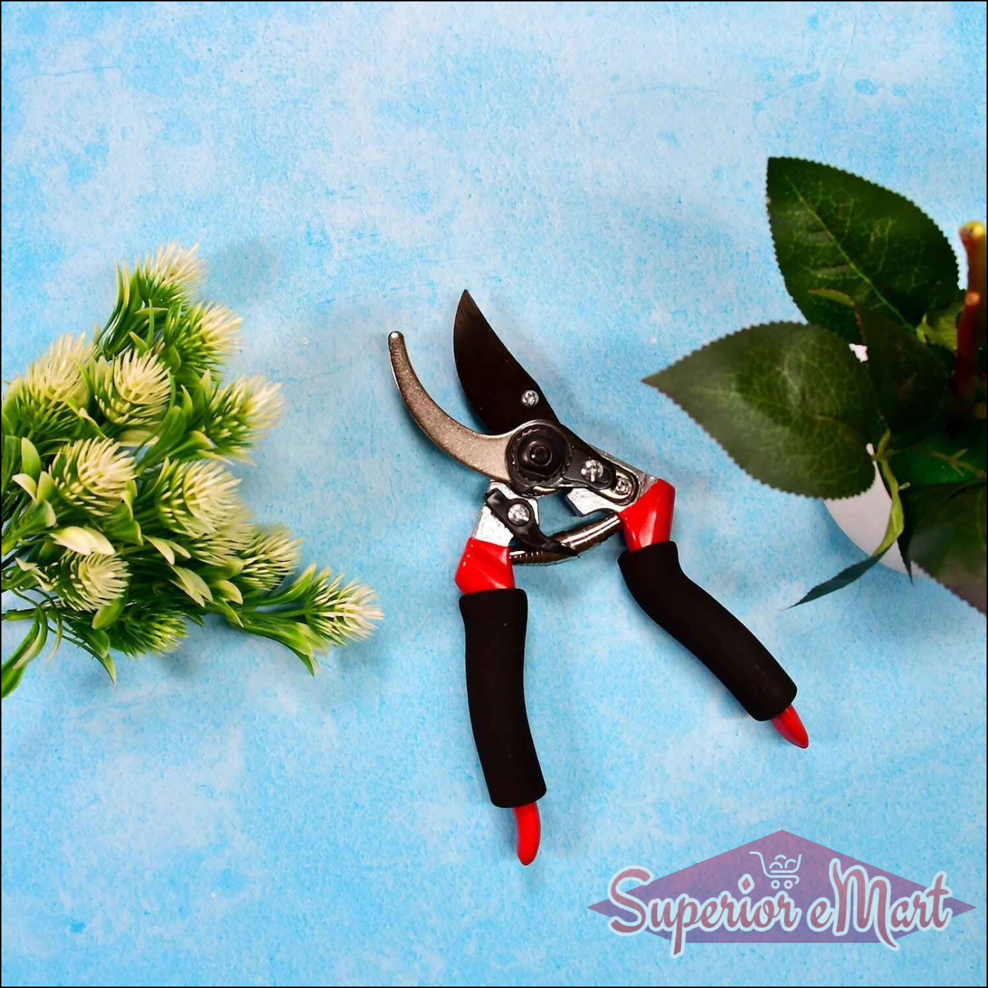 Red Garden Shears 21cm for Pruning - Superior eMart