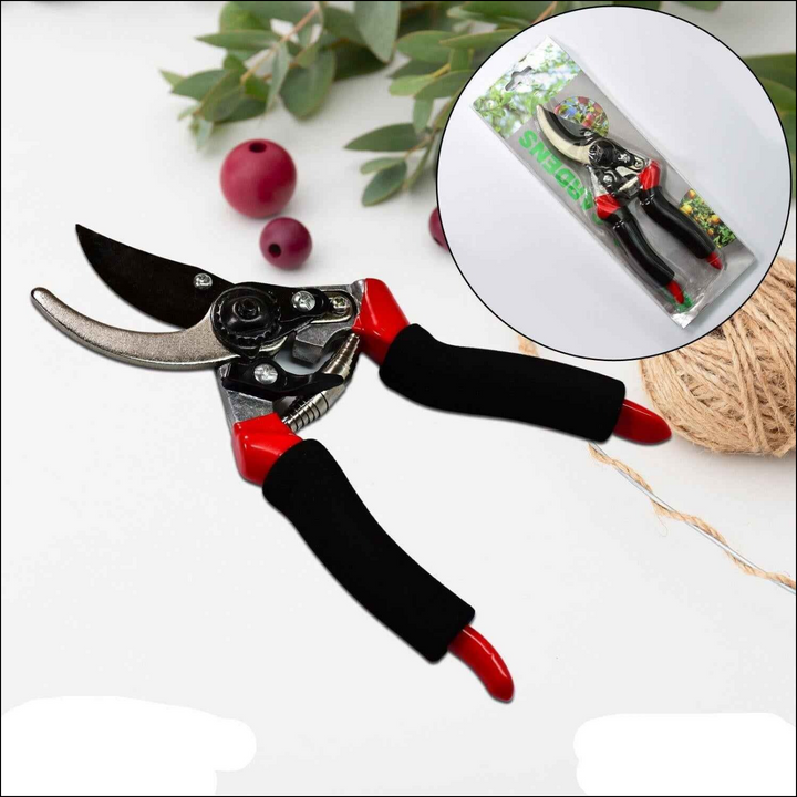 Red Garden Shears 21cm for Pruning - Superior eMart