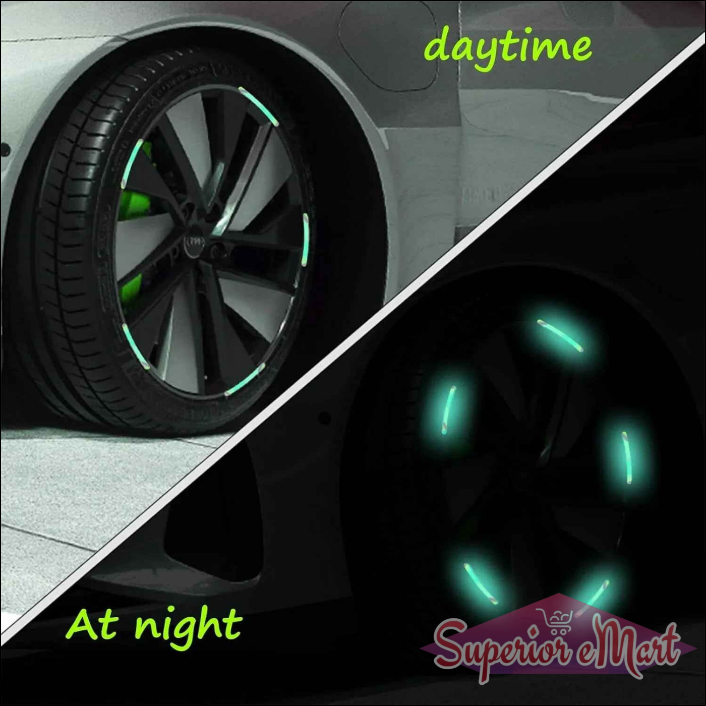 Reflective Car Wheel Stickers-20 Pcs - Superior eMart