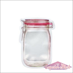 Reusable Airtight Seal Food Storage Mason Jar Zipper (500ml) - Superior eMart