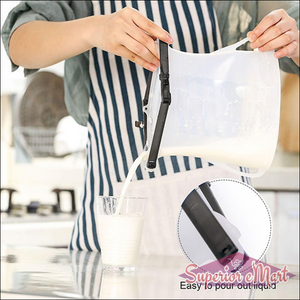 Reusable Silicone Food Storage Bags 3 Pc - Superior eMart
