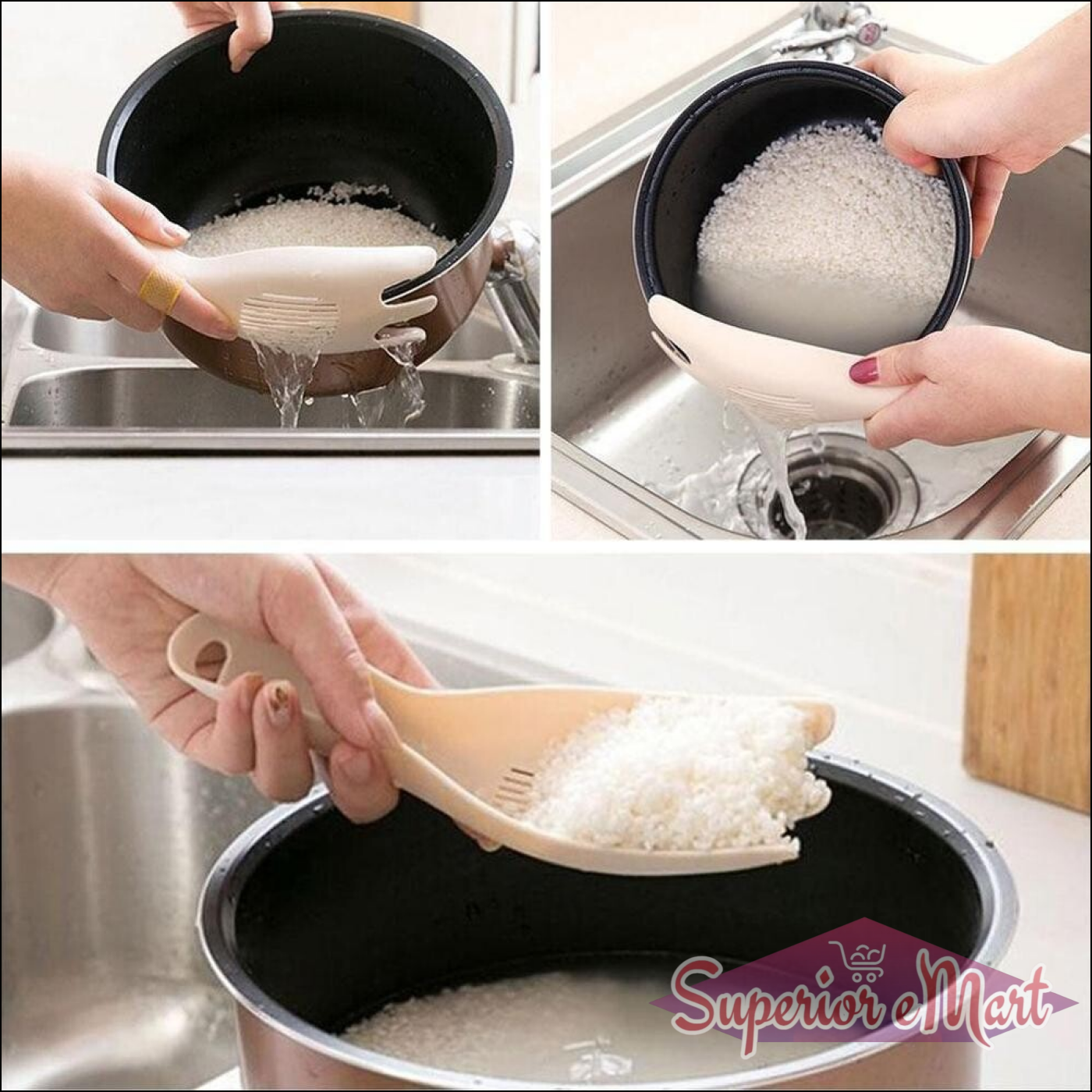 Rice Sieve Washing Strainer Spoon - Superior eMart