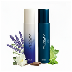 Long lasting deodorant combo pack featuring VN Aroma Rock and Money fragrances with floral and citrus notes