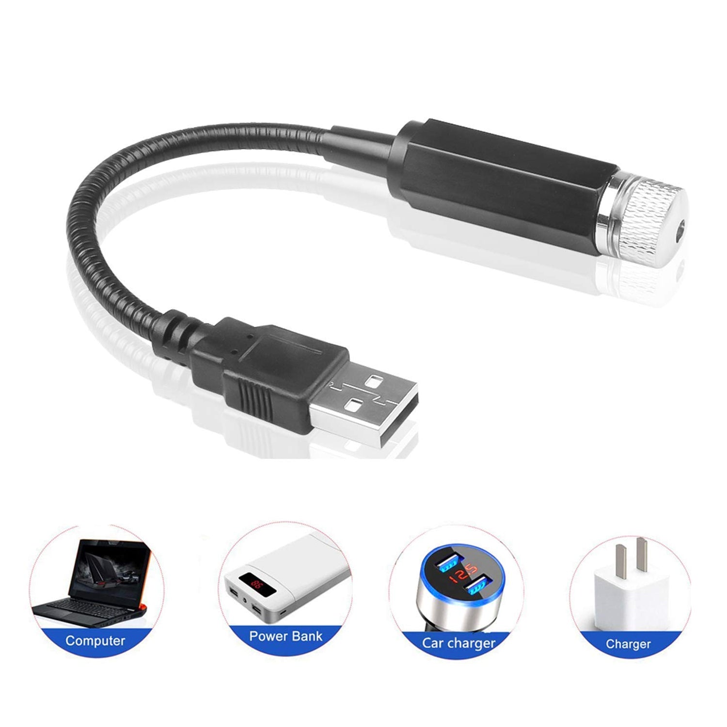 USB to Aux Adapter for Cars, perfect for enhancing romantic car ceiling lights and audio experience