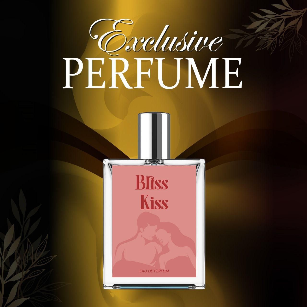 Bliss Kiss Exclusive Perfume Bottle with Romantic Kiss Perfume in Elegant Packaging