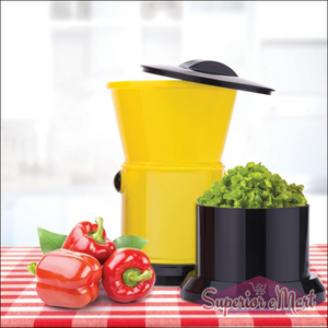 Superior eMart chilly cutter with sharp blades in yellow, ideal for chopping vegetables quickly and easily