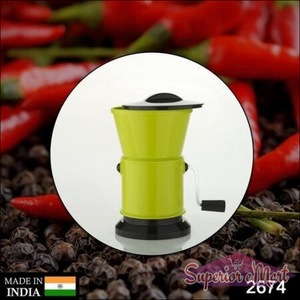 Chilly cutter with sharp blades in bright green color for effortless chopping of spices