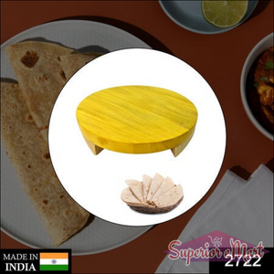 Round roti maker for home use in yellow, perfect for making soft rotis easily