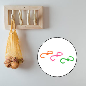 Colorful S shape hanger set 3 pcs in orange, pink, and green for versatile storage solutions