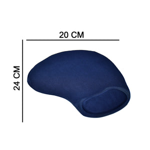 Navy S Shaped Wrist Mouse Pad for Ergonomic Support and Comfort During Computer Use
