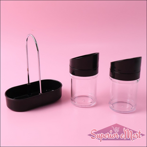 Salt N Pepper 2-piece Plastic Jar Set With Stand - Superior eMart