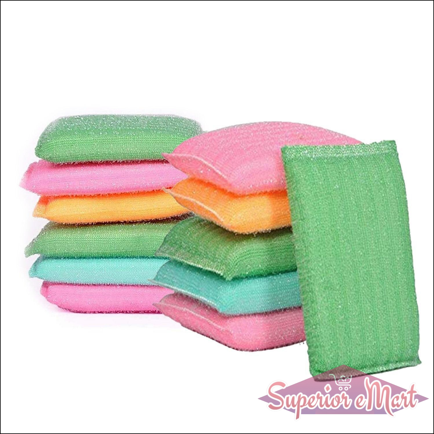 Scratch Proof Kitchen Utensil Scrubber Pad (Pack Of 12) - Superior eMart