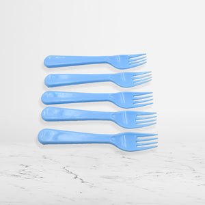 Superior eMart serving fork set for kitchen in blue plastic, perfect for casual dining and serving
