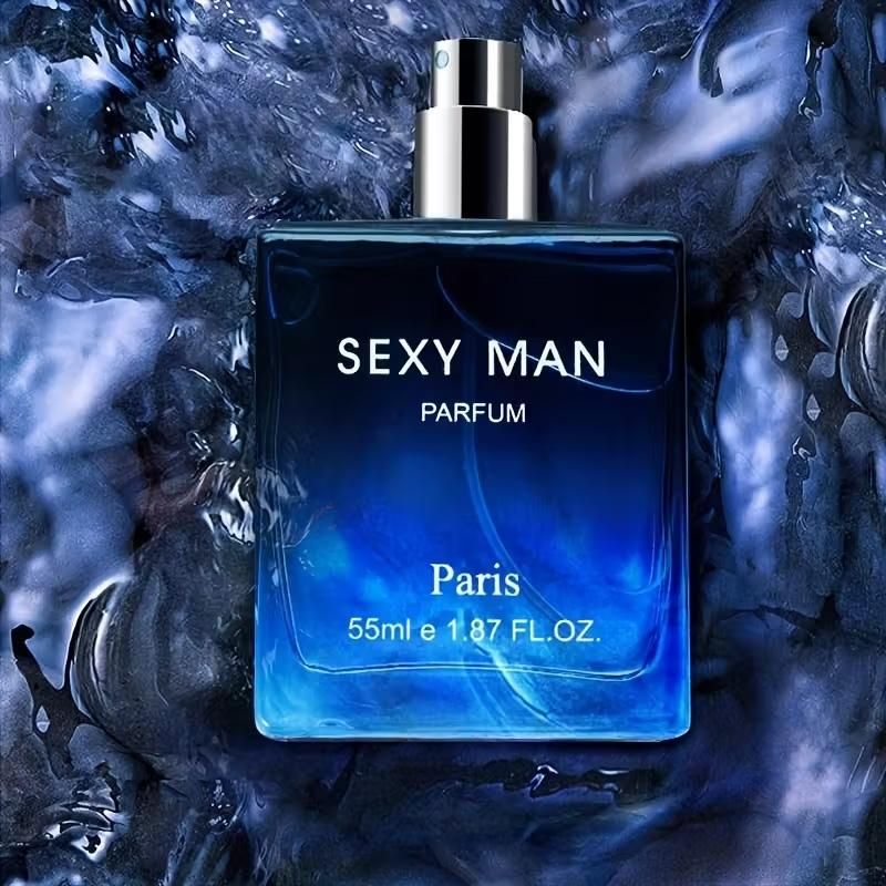 Sexy Man Perfume in Blue Bottle, 55ml, a long-lasting cologne for men by Superior eMart