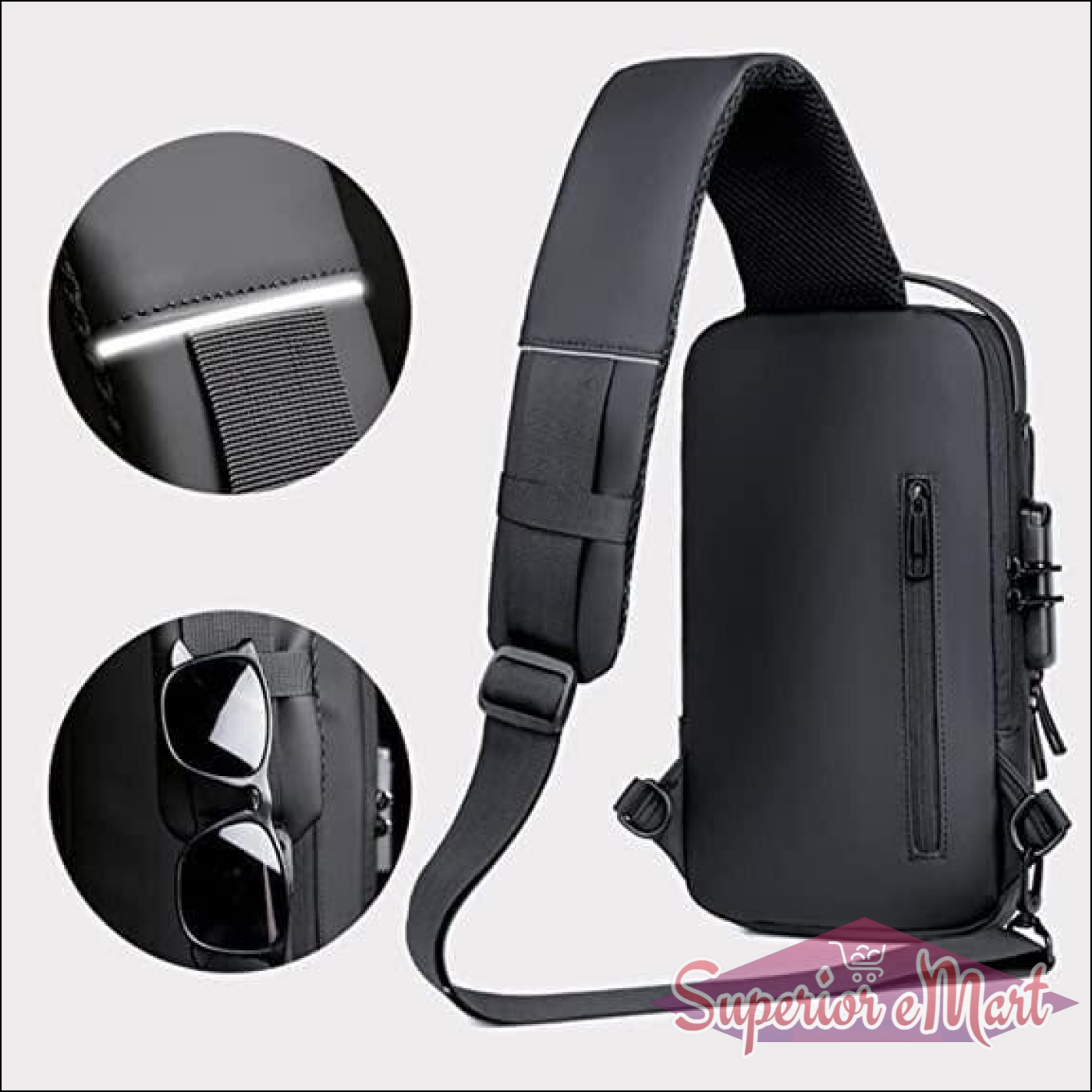 Shoulder bag with USB charging - Superior eMart