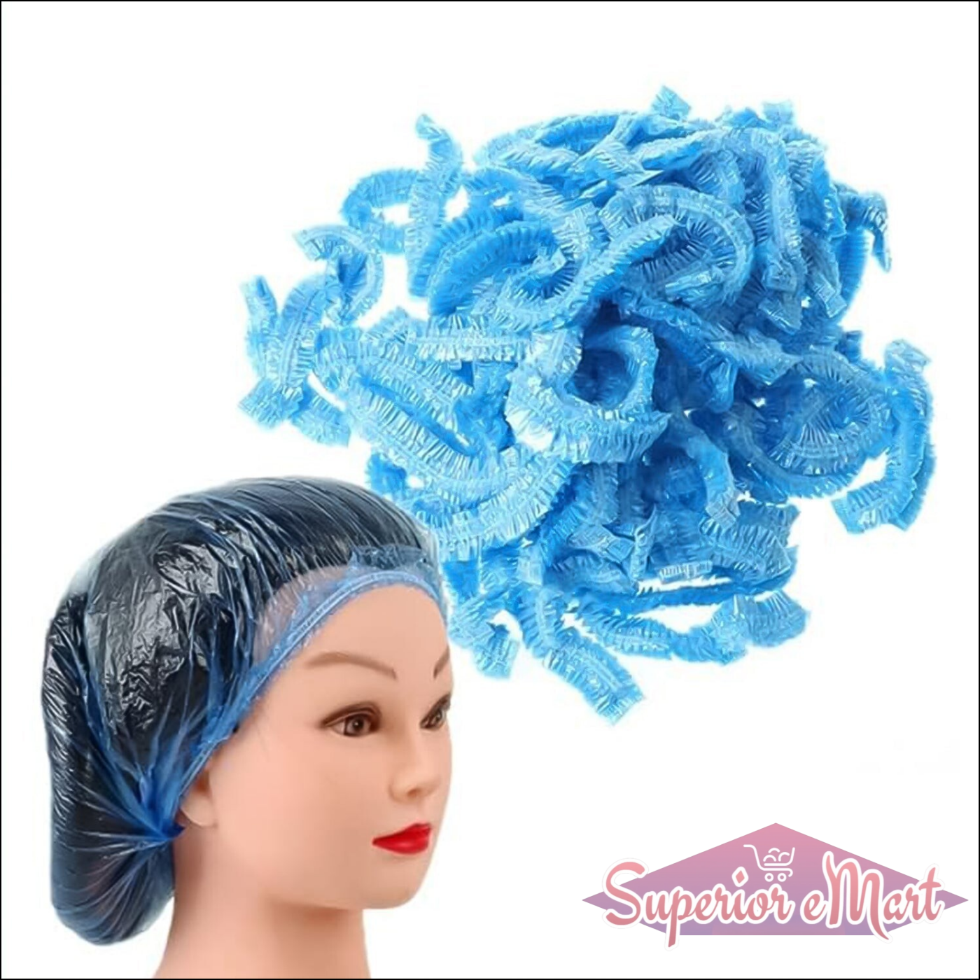 Shower Cap Waterproof Disposable Shower Cap 100 Pieces - Superior eMart