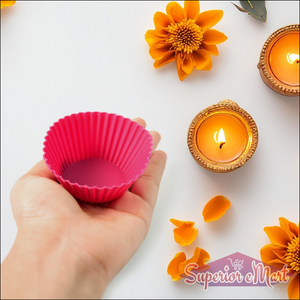 Silicone Cupcake Molds Set - 10 Pcs Reusable - Superior eMart
