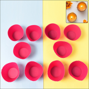 Silicone Cupcake Molds Set - 10 Pcs Reusable - Superior eMart