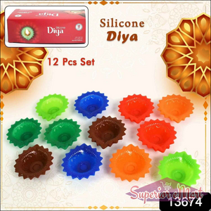 Silicone Diya 12 Pcs Set - Superior eMart