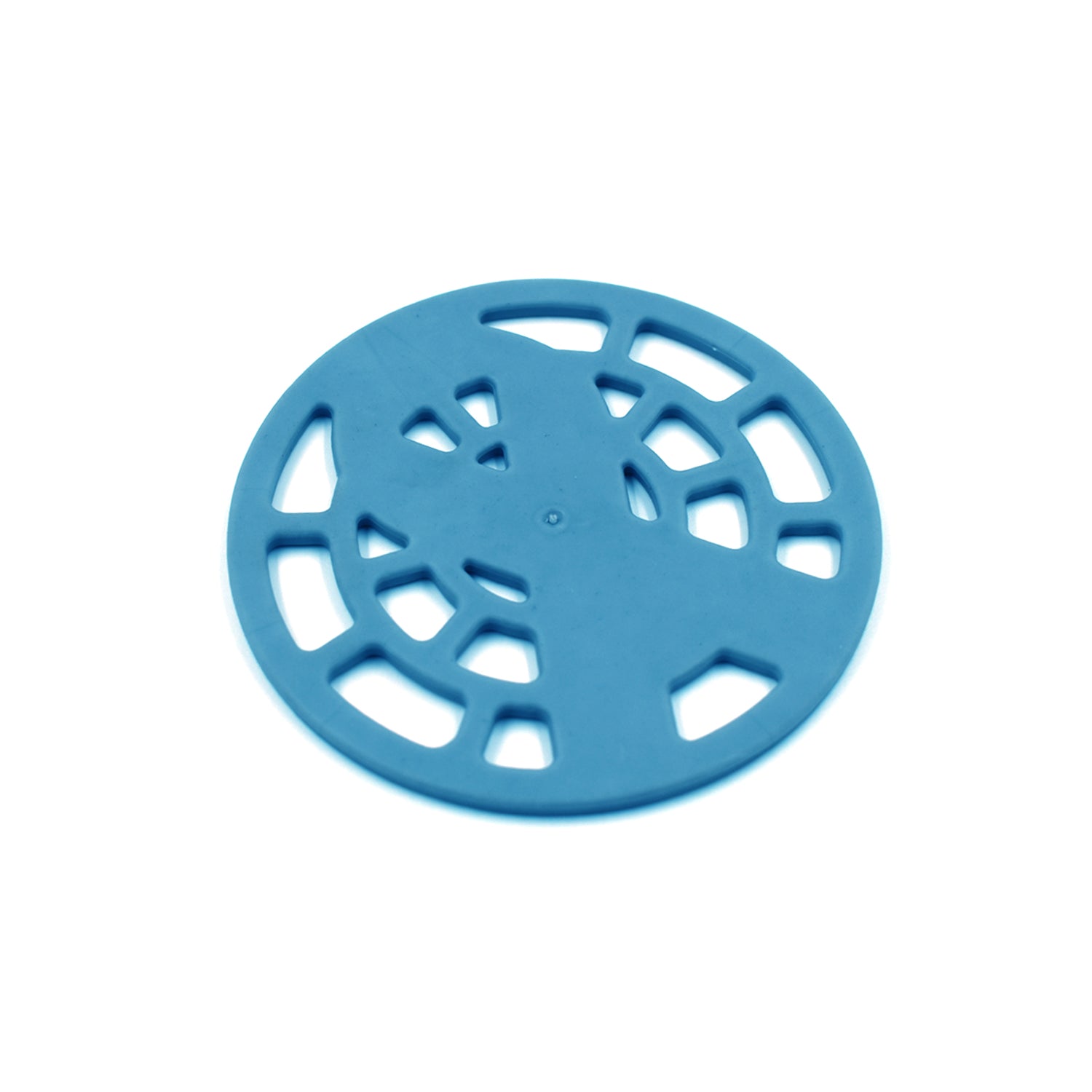 Blue silicone fancy coaster with a stylish design for protecting surfaces from drink stains