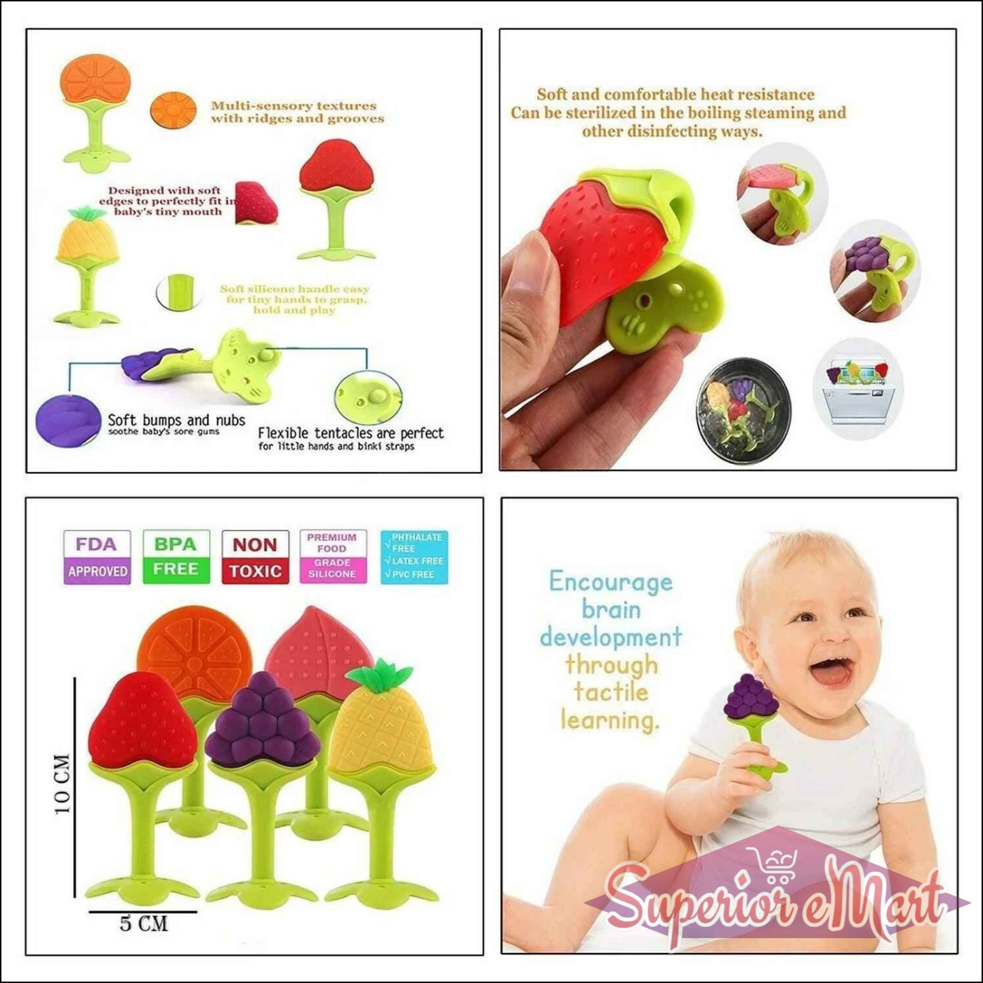 Silicone Fruit Teether - Superior eMart