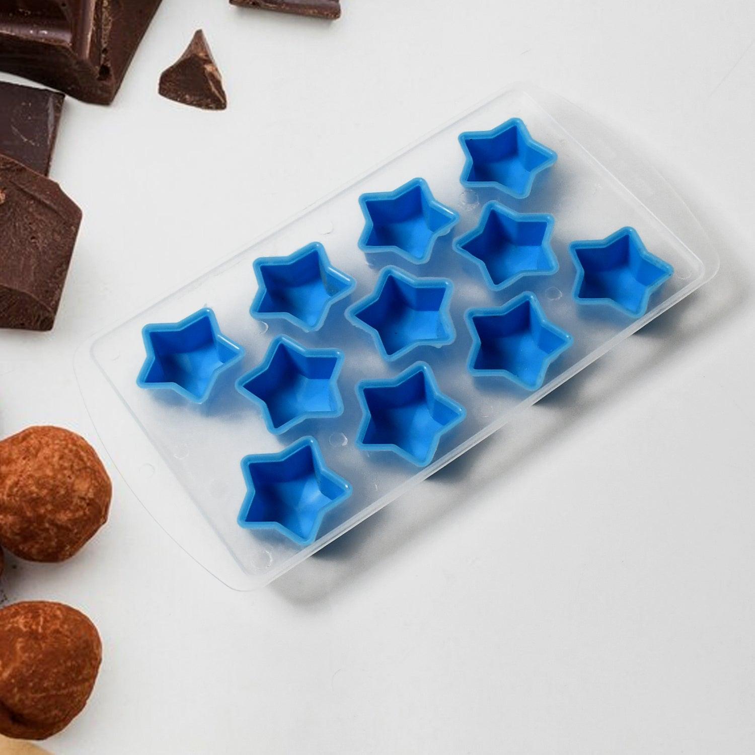 Superior eMart silicone ice cube tray with star-shaped molds for fun freezing options