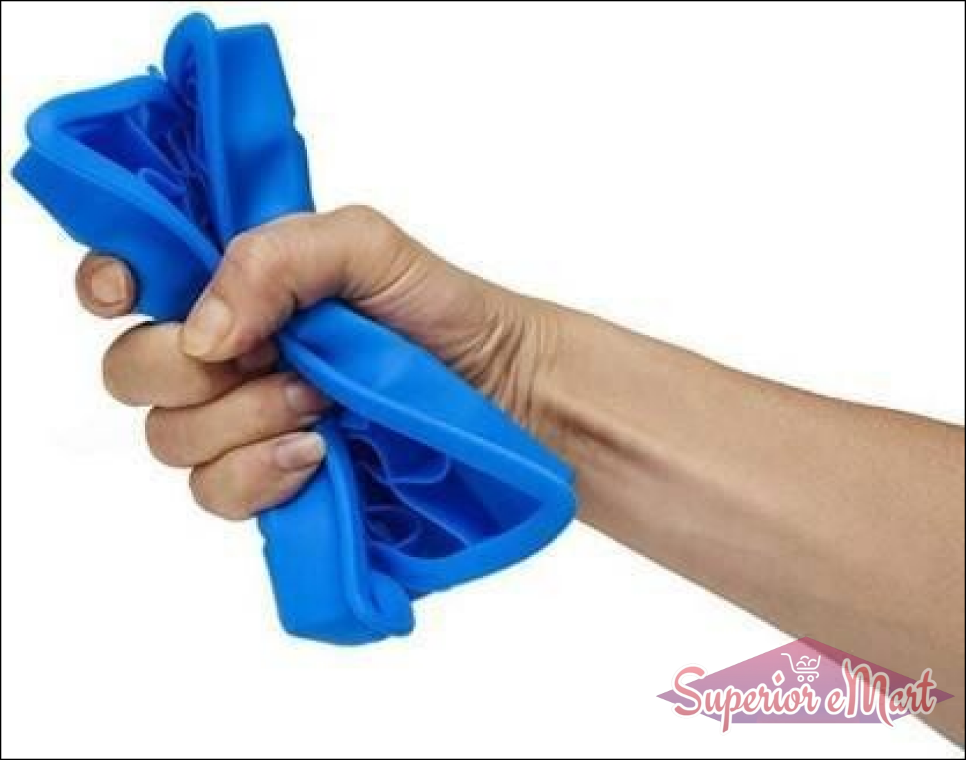 Flexible blue silicone ice cube trays with lid for easy removal and storage