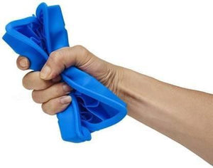Flexible blue silicone ice cube trays with lid for easy removal and storage