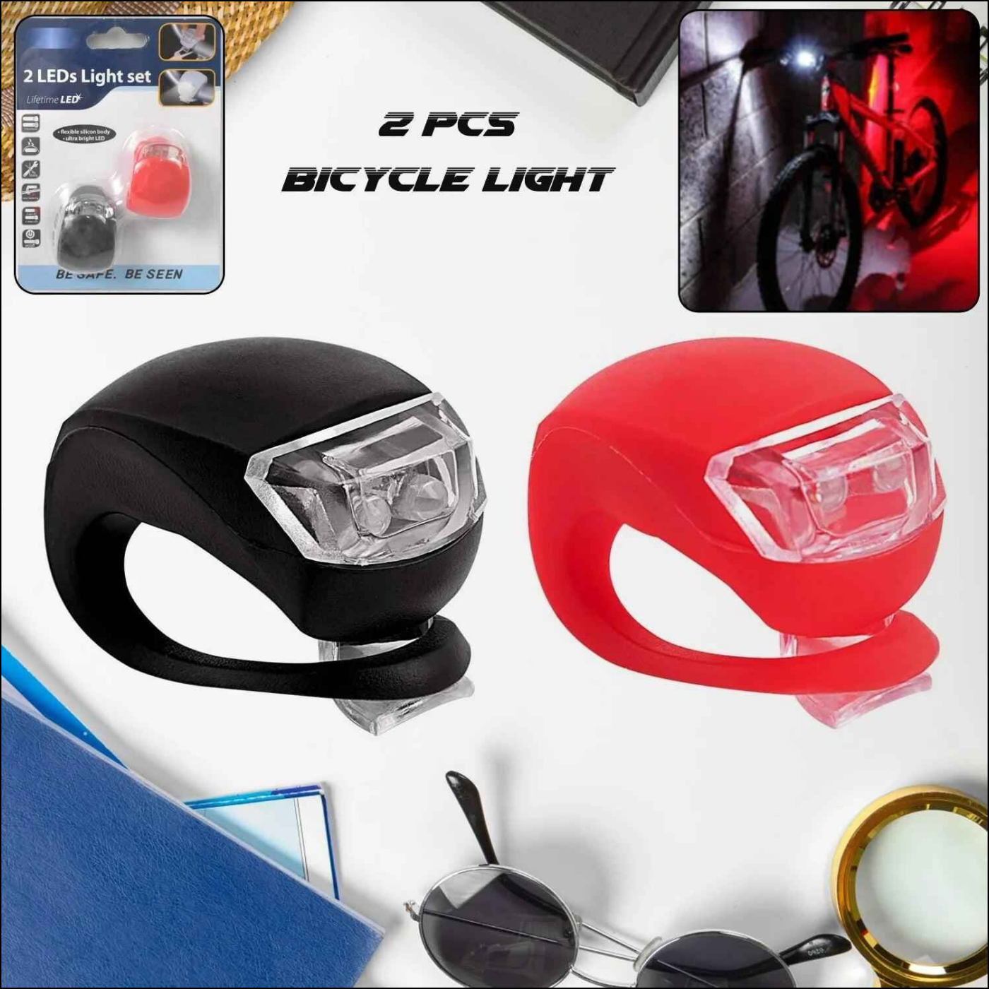 Silicone LED Bike Lights-2 Pc - Superior eMart