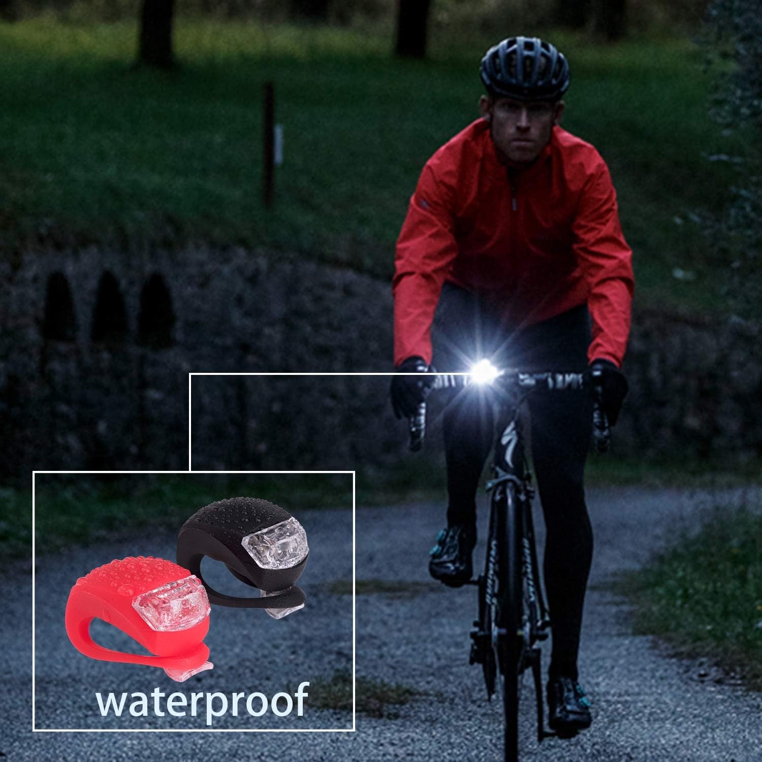 Silicone LED Bike Lights-2 Pc