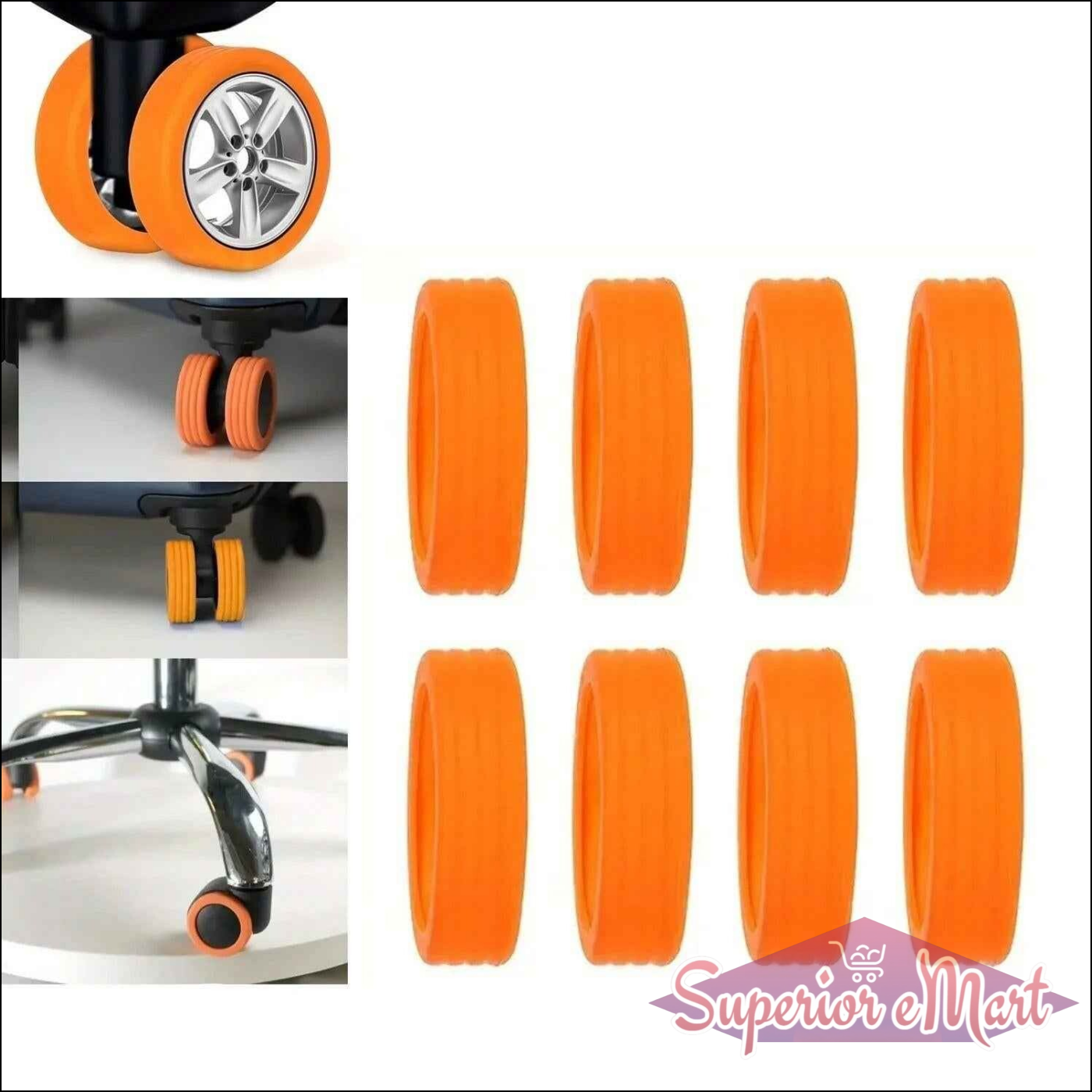 Silicone Luggage Wheel Covers - 8 Pcs - Superior eMart