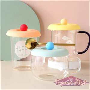 Colorful silicone mug lid with airtight seal for various glass mugs and cups