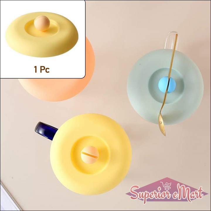 Silicone mug lid airtight seal in various colors ensuring freshness for your beverages