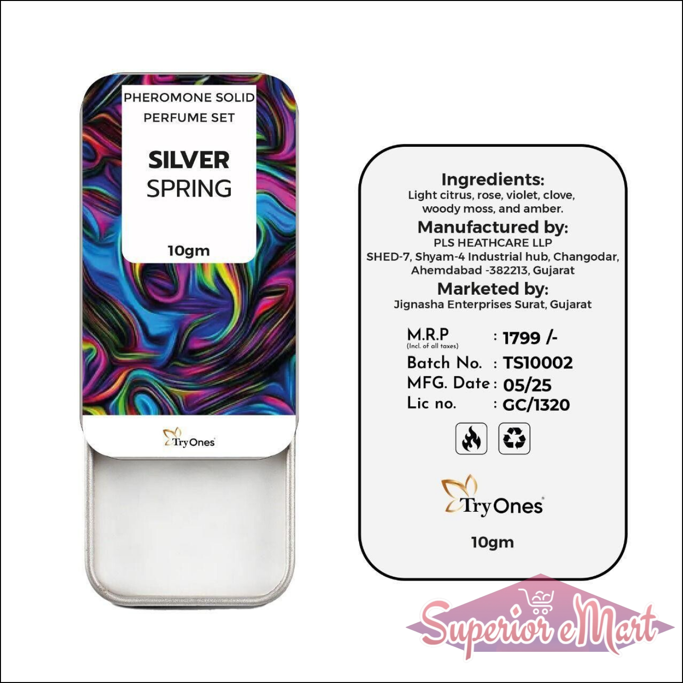 Solid fragrance pack of 2 with vibrant design and fresh Silver Spring scent for everyday use