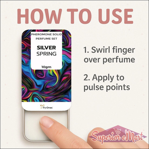 How to use solid fragrance pack of 2 with steps for applying pheromone solid perfume