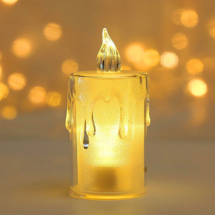 Elegant simple candles for home with warm glow and decorative dripping wax design