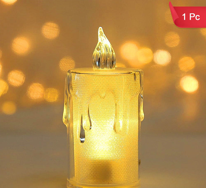 Elegant LED candle with flickering effect, ideal for simple candles for home decor