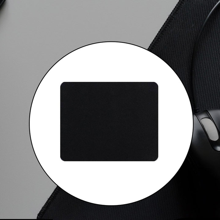 Simple computer mouse pad in black color for smooth and precise mouse movements