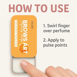 SIORE BROWS ART Styling Solid Perfume with applicator instructions for easy use