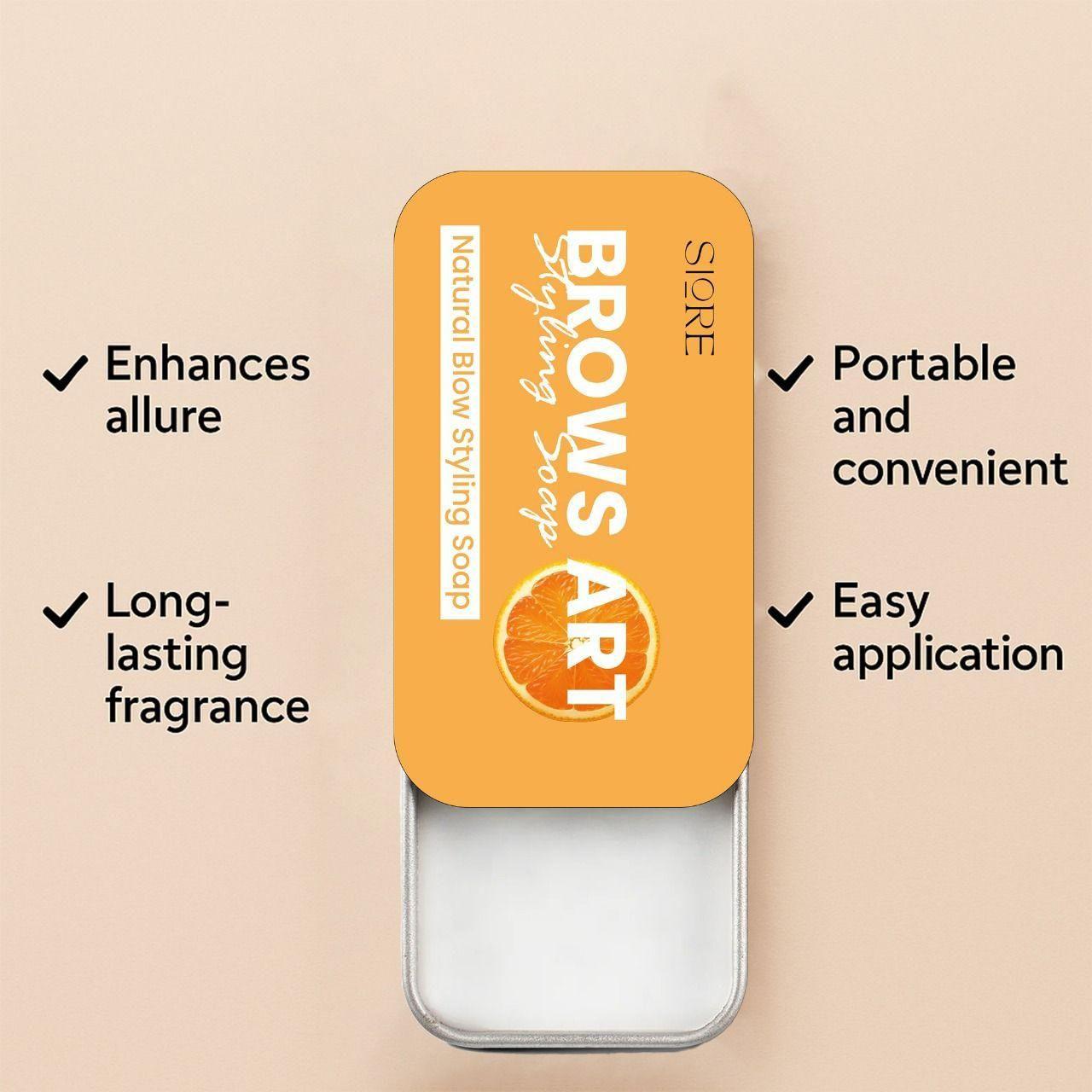 SIORE BROWS ART Styling Solid Perfume in a portable tin with long-lasting fragrance and easy application