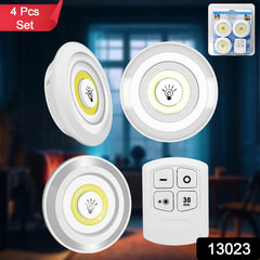 LED Light Under Closet Battery Powered Closet Wall Lamp with Remote Control Bedr - 13023_led_remote_control_lights_4pc