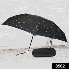 3-Fold Umbrella Summer Sun and Rain Protection Foldable Cute Umbrella || UV Pr - 8562_fold_umbrella_with_zip_case