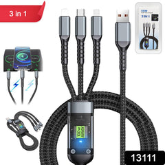 3-in-1 Super Fast Charging Cable 100w, Multifunctional Convenient Super Fast Cha - 13111_3in1_charging_cable_100w