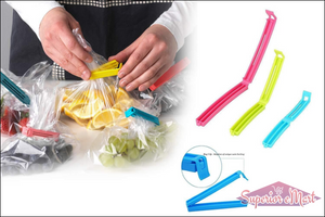 Vibrant snack bag clip set with multiple colors for sealing food bags and keeping snacks fresh